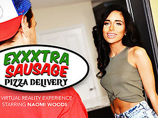 Exxxtra Sausage Pizza Delivery featuring Naomi Woods - NaughtyAmericaVR